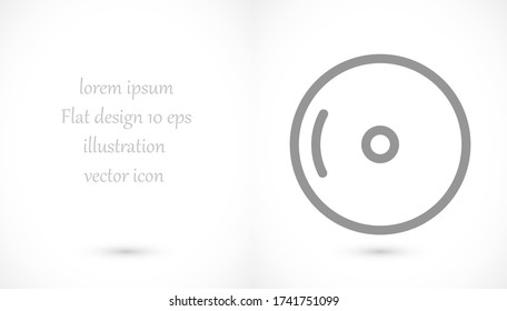 disk DVD icon vector. lorem ipsum Flat Design JPG