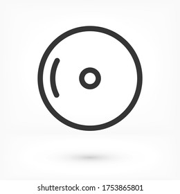 disk DVD icon vector. lorem ipsum Flat Design JPG
