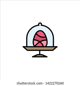 Disk, Egg, Food, Easter Business Logo Template. Flat Color