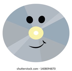 A disk is flat, circular device with magnetic coating on which information is stored., vector, color drawing or illustration. 