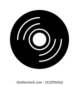 Diseño negro de icono de glifo de disco