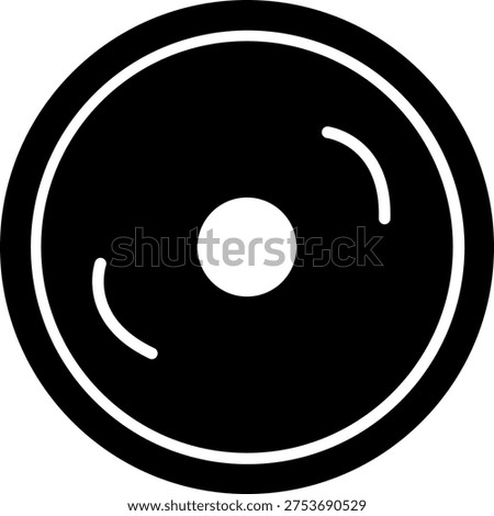 Disk Glyph Icon Vector Design