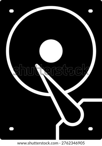 Disk Glyph Icon Vector Design