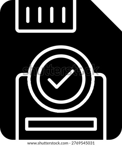 Disk Glyph Vector Icon Design