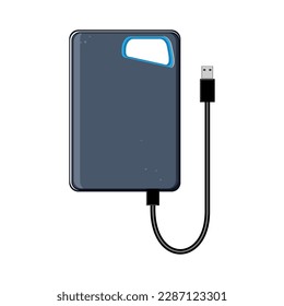 disk hard drive cartoon. hdd storage, computer data disk hard drive sign. isolated symbol vector illustration