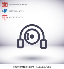 disk HEADPHONES icon vector