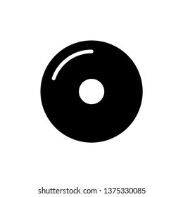 Disk icon, CD or DVD vector illustration.