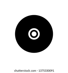 Disk icon, CD or DVD vector illustration.