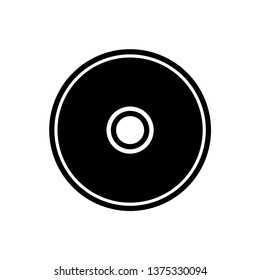 Disk icon, CD or DVD vector illustration.