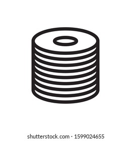 disk icon, cd icon, line art design