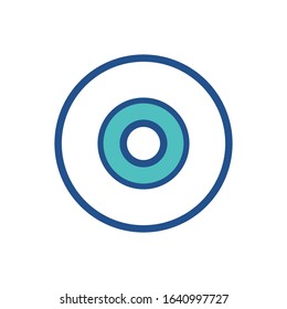 disk icon collection, trendy style