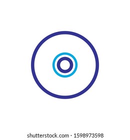 disk icon, color blue design