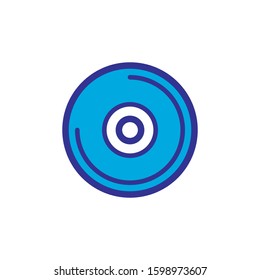 disk icon, color blue design