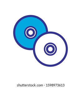 disk icon, color blue design