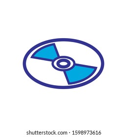 disk icon, color blue design