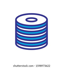 disk icon, color blue design