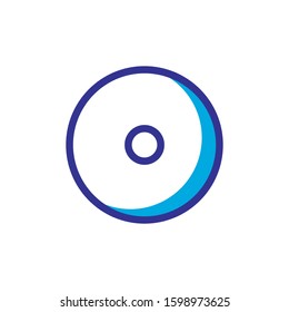 disk icon, color blue design