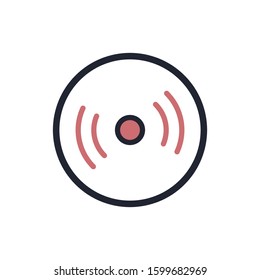 Disk icon design template, color style