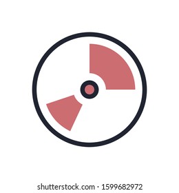 Disk icon design template, color style