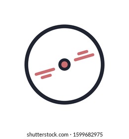 Disk icon design template, color style
