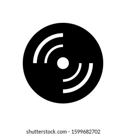 Disk icon design template, glyph style, flat vector