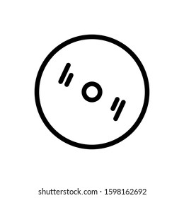 Disk icon design template, outlined style, editable stroke