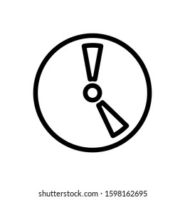 Disk icon design template, outlined style, editable stroke