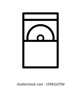Disk icon design template, outlined style, editable stroke