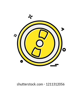 Disk icon design vector