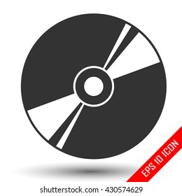 Disk Icon. Flat logo of disk isolated on white background. Marriage EPS. Vector illustration.