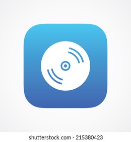 Disk icon in flat style