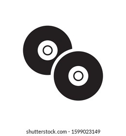 disk icon, glyph style design