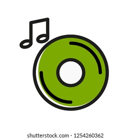 disk icon with green color,modern,unique and perfect drawing style 