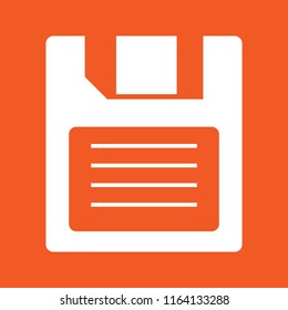 Disk icon, stock vector illustration, EPS10.