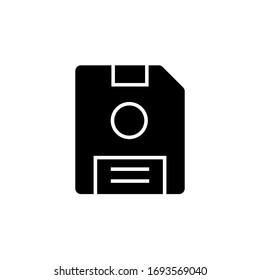 disk icon vector illustration glyph style design. isolated on white background