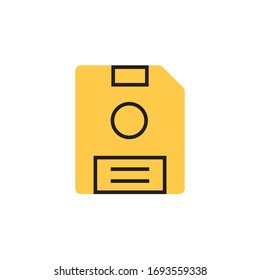 disk icon vector illustration modern style design. isolated on white background