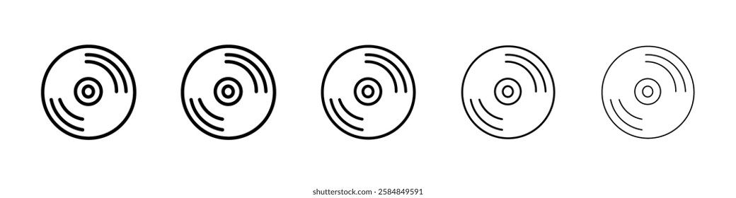 Disk icon Vector logo sign