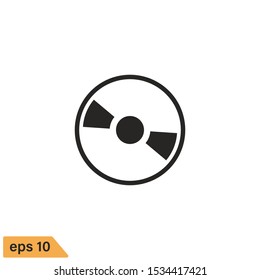 disk icon vector, record audio logo template