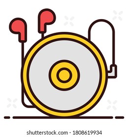 Disk jockey flat icon design, dj mixer 