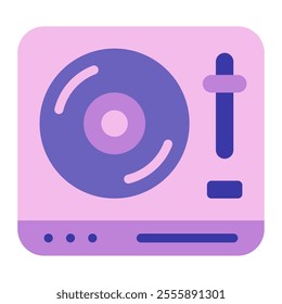 Disk Jockey Mixer New year icon illustration