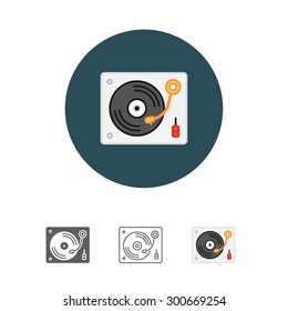 Disk Jockey turntable icon