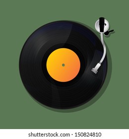 Disk Jockey turntable  and vinyl