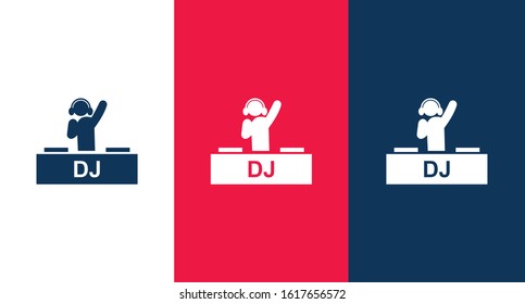 Disk jokey icon illustration isolated vector sign symbol
