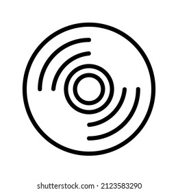 Diseño negro de icono de línea de disco