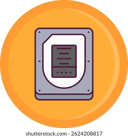 Disk Line vector Icon Design