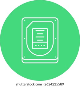Disk Line vector Icon Design