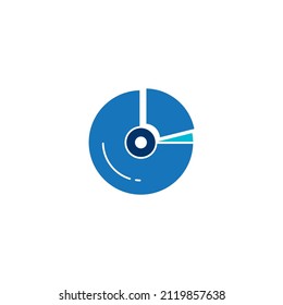 disk logo vector illustration design template.