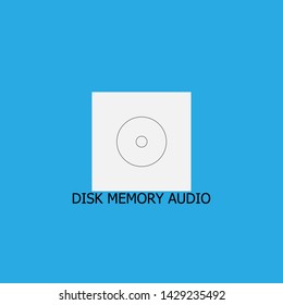 disk memory audio icon sign signifier vector