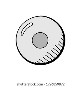 disk music hand drawn vector design. multimedia icon