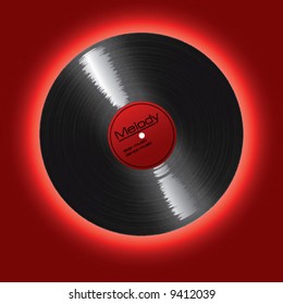 Disk on red